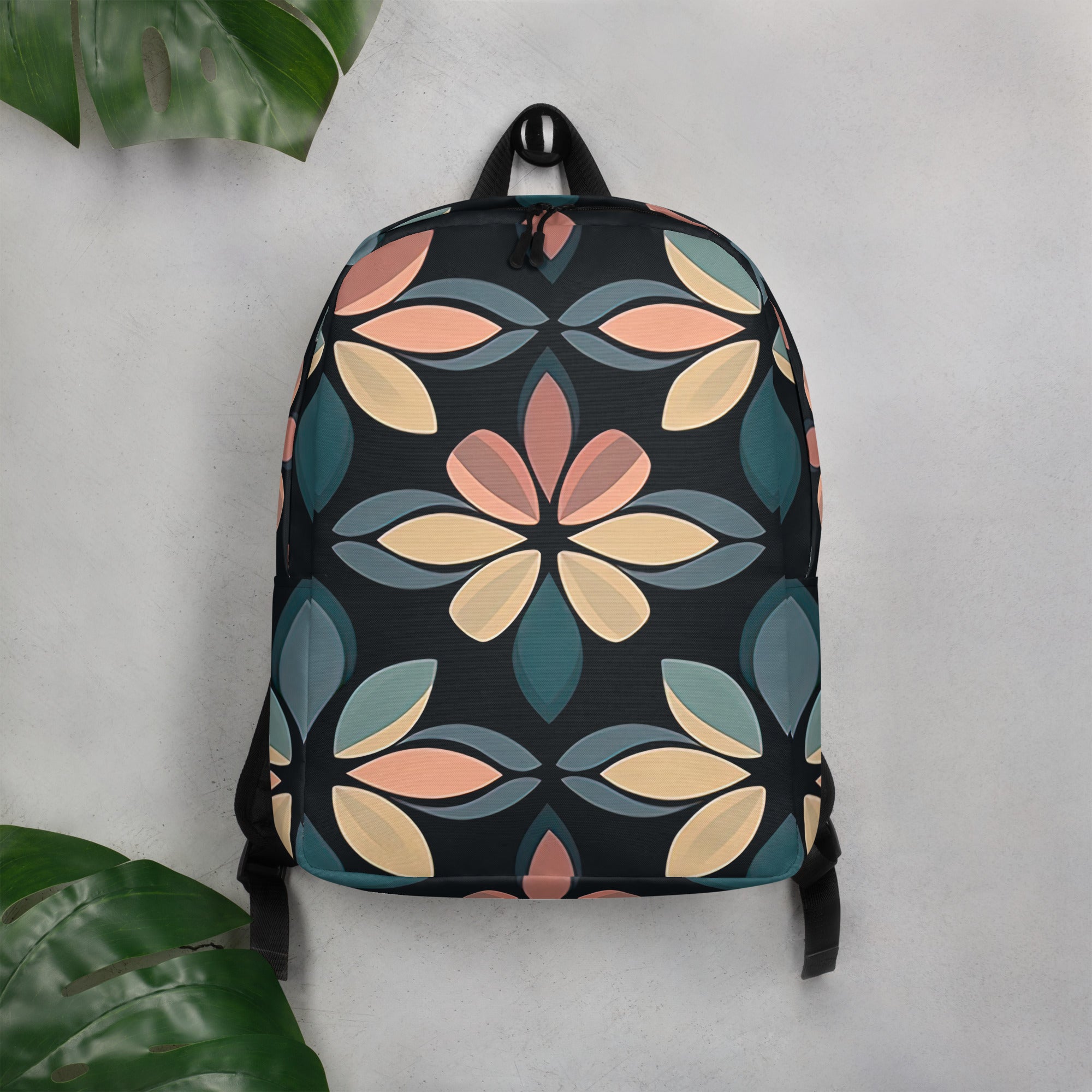 Minimalist hotsell floral printed Backpack