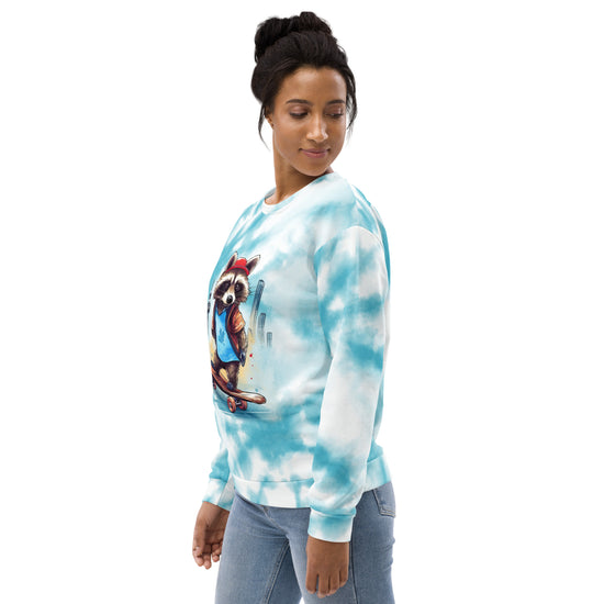 Skateboarding raccoon - Unisex Premium Sweatshirt - Fashion Latitude