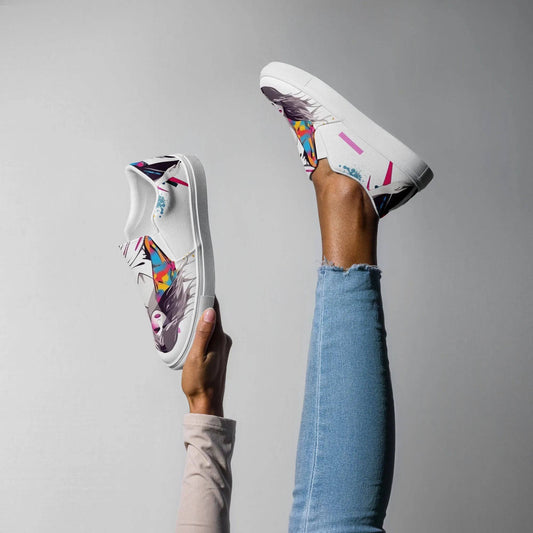 Bold Move - Women’s Painted Slip-on Canvas Shoes - Fashion Latitude