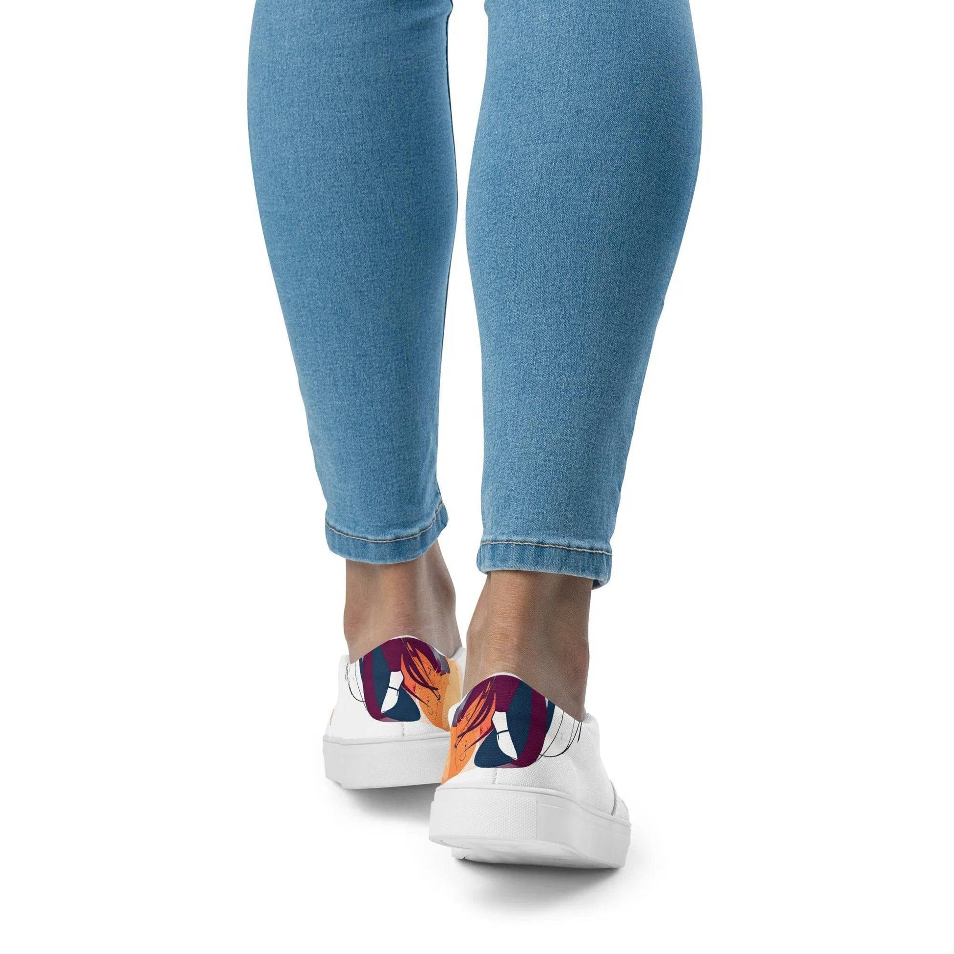 Dancing Melodies - Women’s Painted Slip-on Canvas Shoes - Fashion Latitude