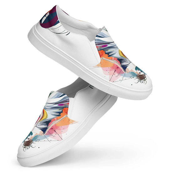 Dancing Melodies - Women’s Painted Slip-on Canvas Shoes - Fashion Latitude