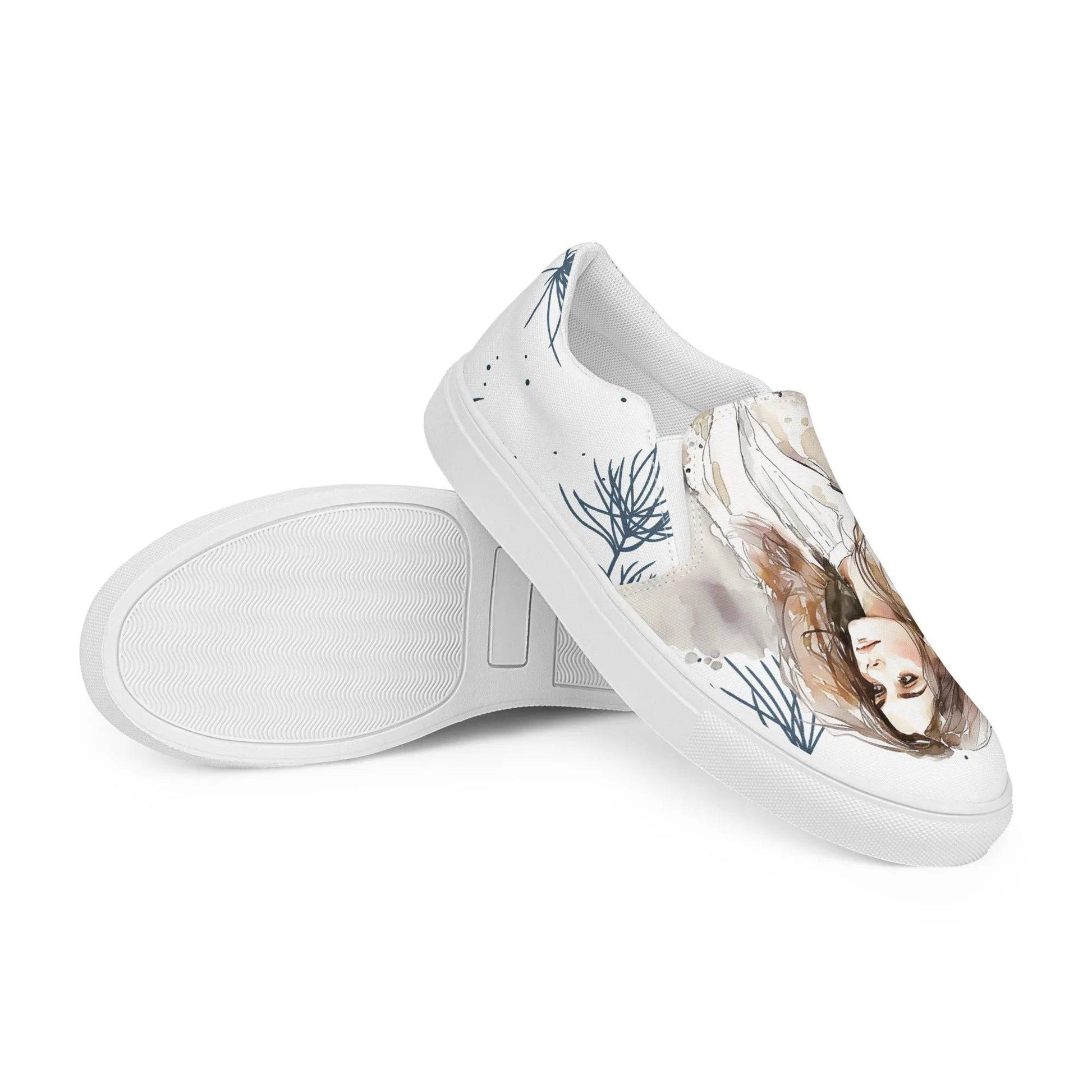 My Dream, My Love - Women’s Painted Slip-on Canvas Shoes - Fashion Latitude