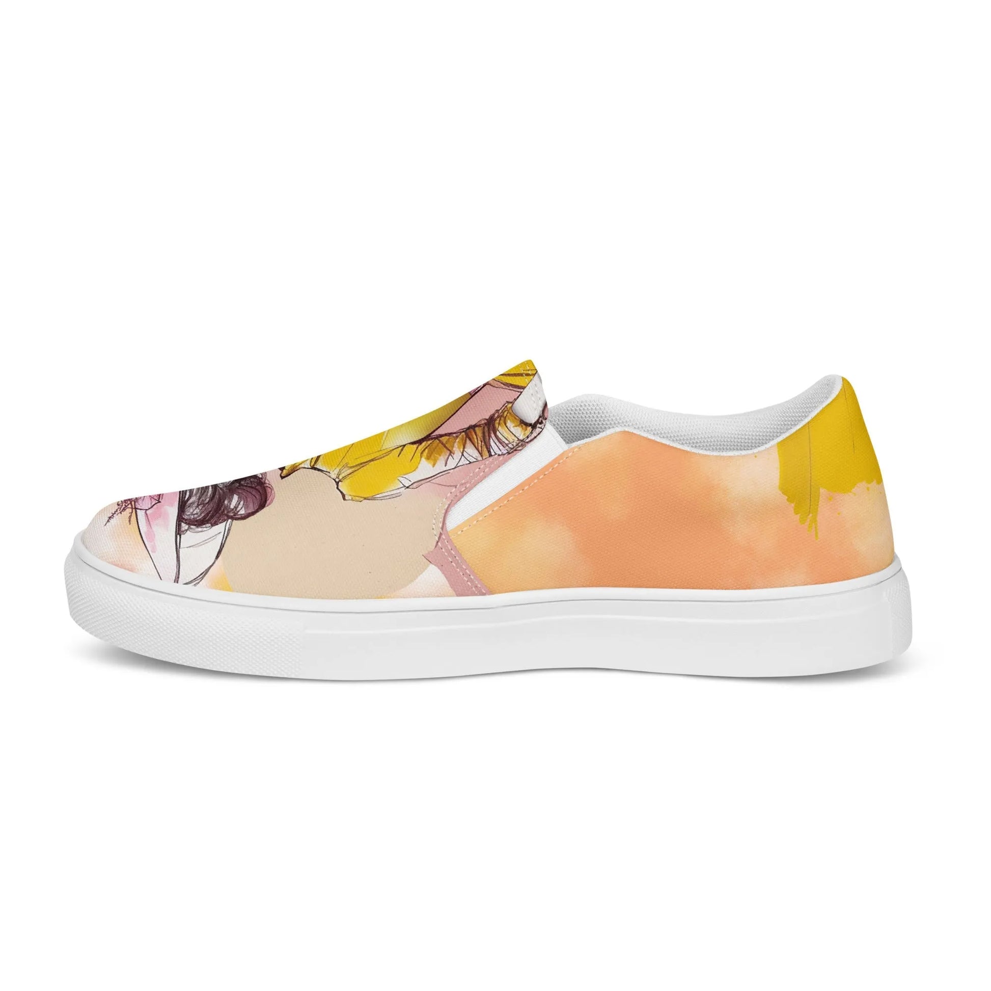 Timeless Elegance - Women’s Painted Slip-on Canvas Shoes - Fashion Latitude