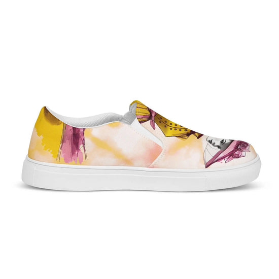 Timeless Elegance - Women’s Painted Slip-on Canvas Shoes - Fashion Latitude