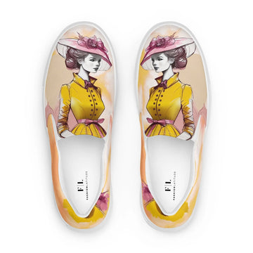 Timeless Elegance - Women’s Painted Slip-on Canvas Shoes - Fashion Latitude
