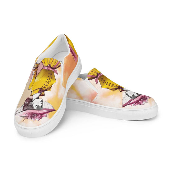 Timeless Elegance - Women’s Painted Slip-on Canvas Shoes - Fashion Latitude