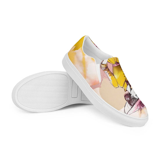Timeless Elegance - Women’s Painted Slip-on Canvas Shoes - Fashion Latitude