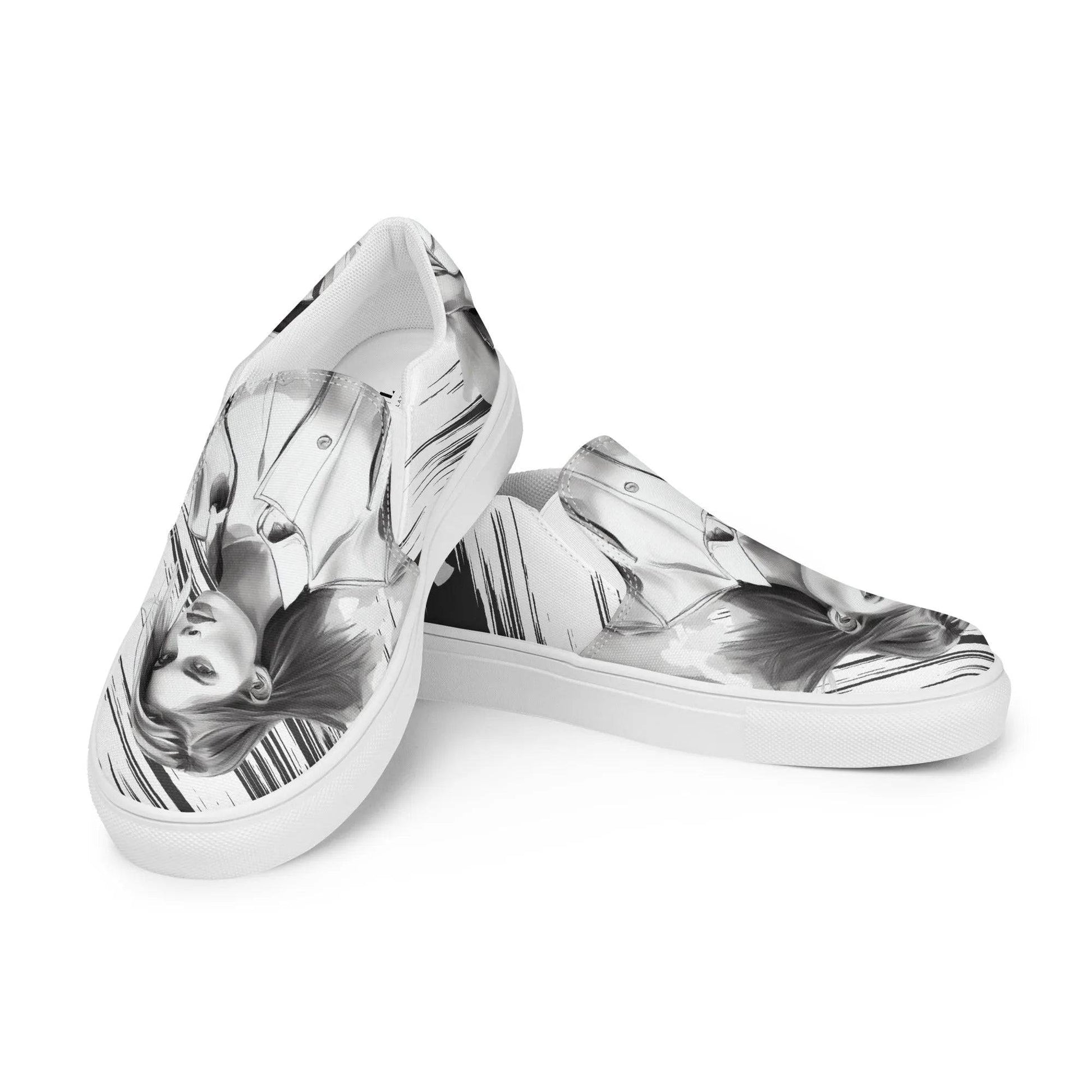 Understated Beauty - Women’s Painted Slip-on Canvas Shoes - Fashion Latitude