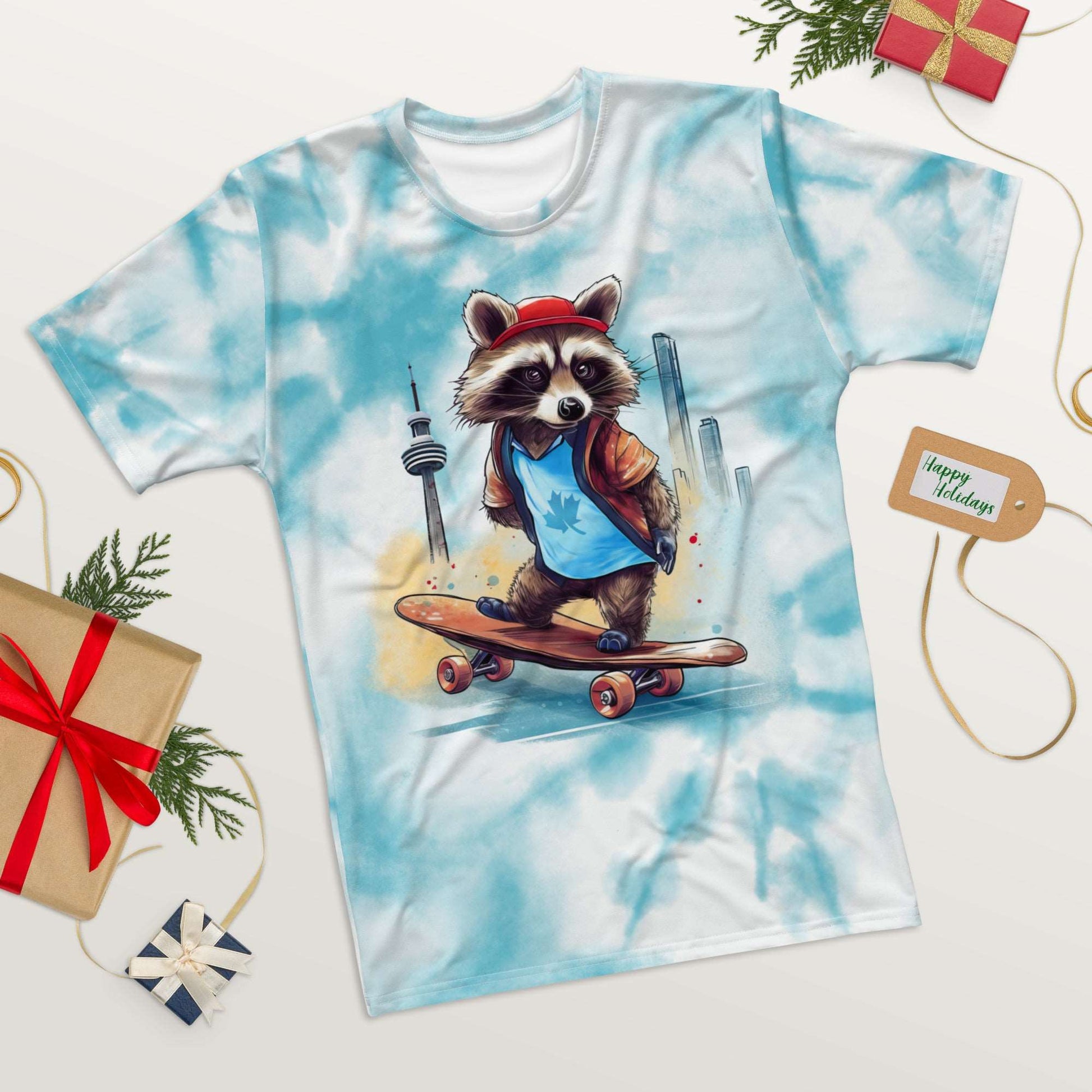 Skateboarding raccoon - Men's Premium Jersey