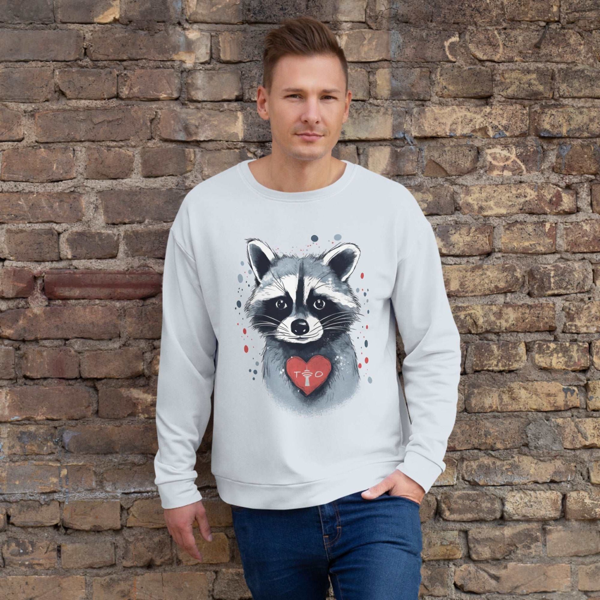 Raccoon Loves Toronto - Unisex Premium Sweatshirt - Fashion Latitude