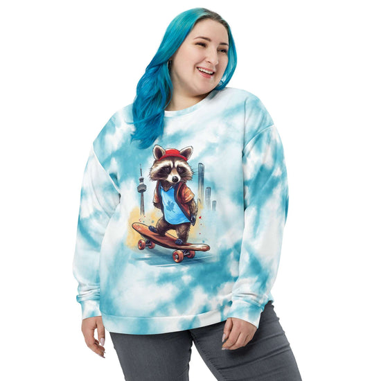 Skateboarding raccoon - Unisex Premium Sweatshirt - Fashion Latitude