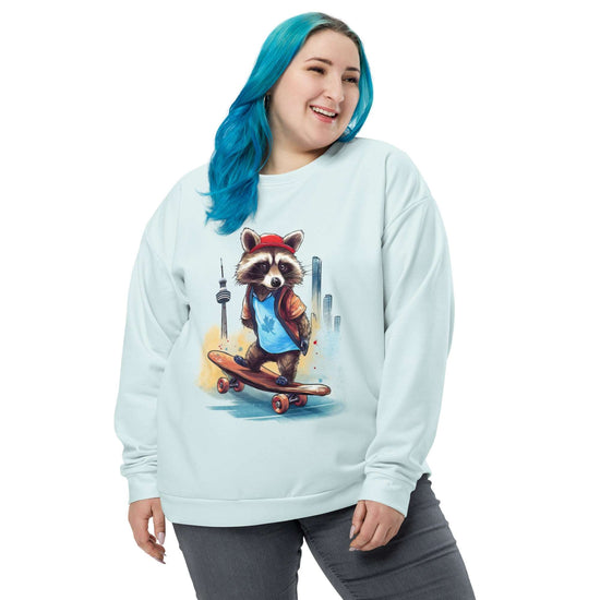 Skateboarding raccoon - Unisex Premium Sweatshirt