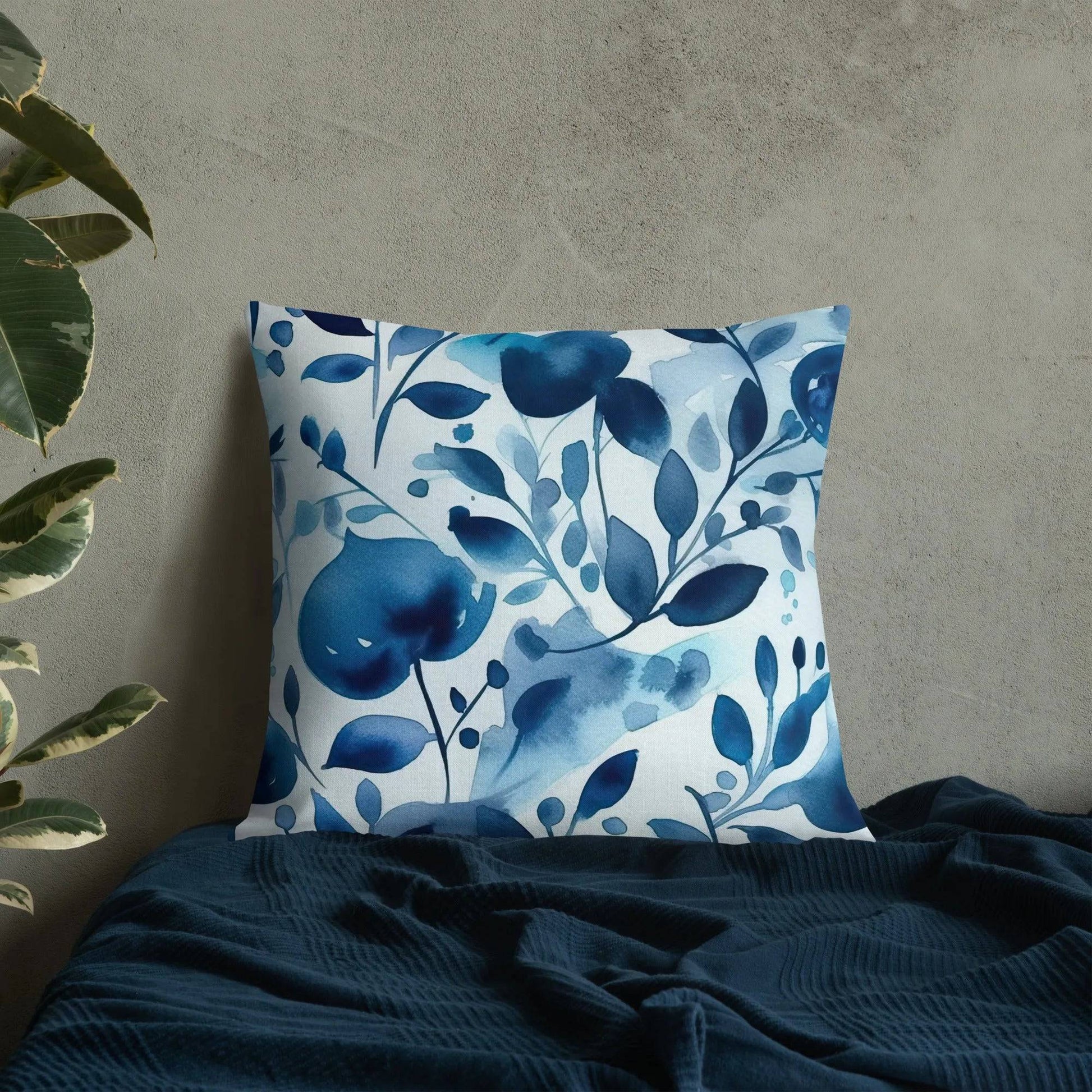 Blue Heart - Premium Decorative Throw Pillow - Fashion Latitude