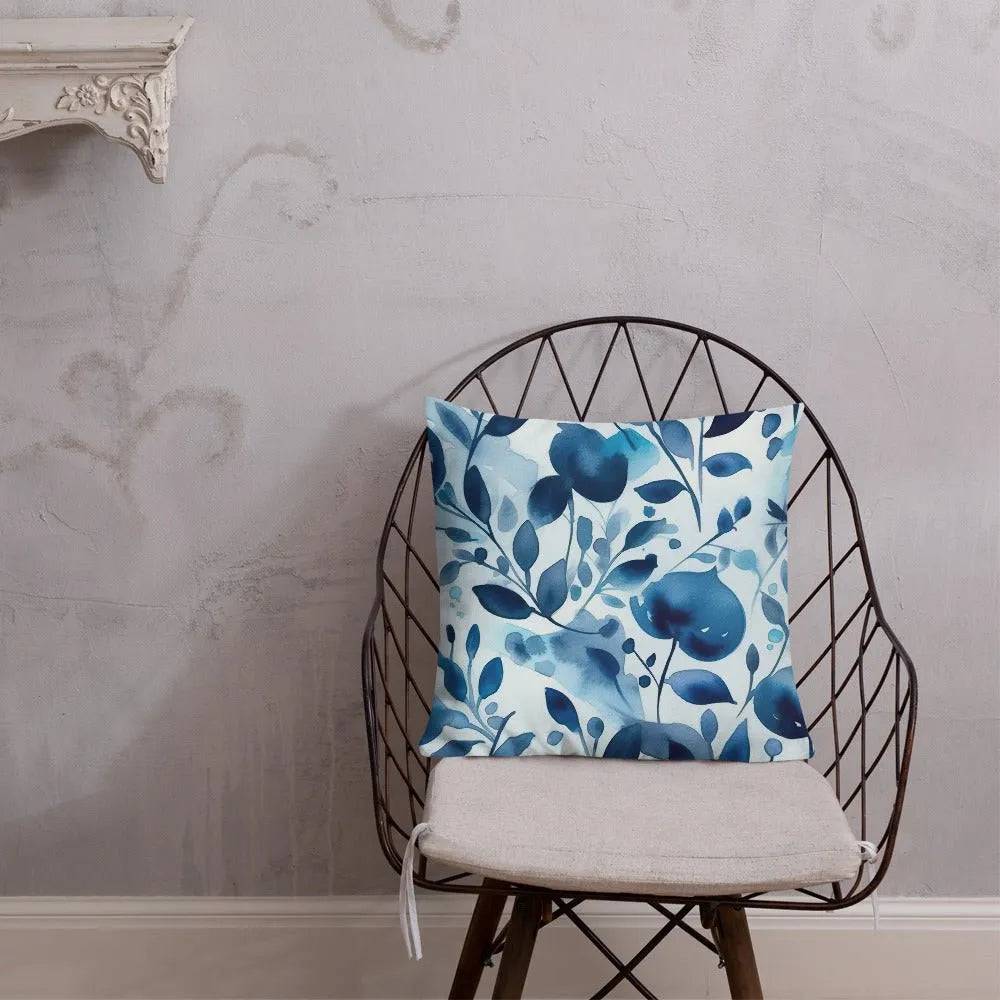 Blue Heart - Premium Decorative Throw Pillow - Fashion Latitude