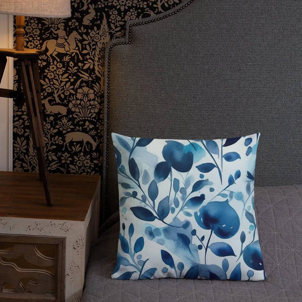 Blue Heart - Premium Decorative Throw Pillow - Fashion Latitude