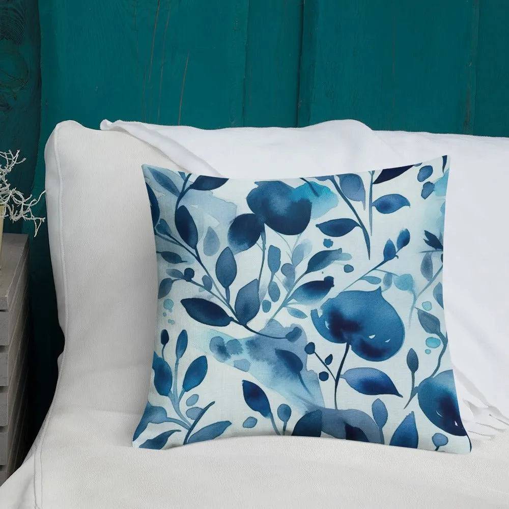 Blue Heart - Premium Decorative Throw Pillow - Fashion Latitude