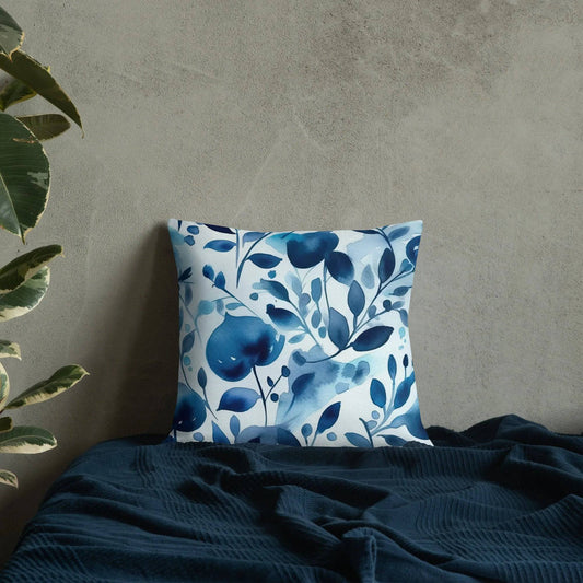 Blue Heart - Premium Decorative Throw Pillow - Fashion Latitude