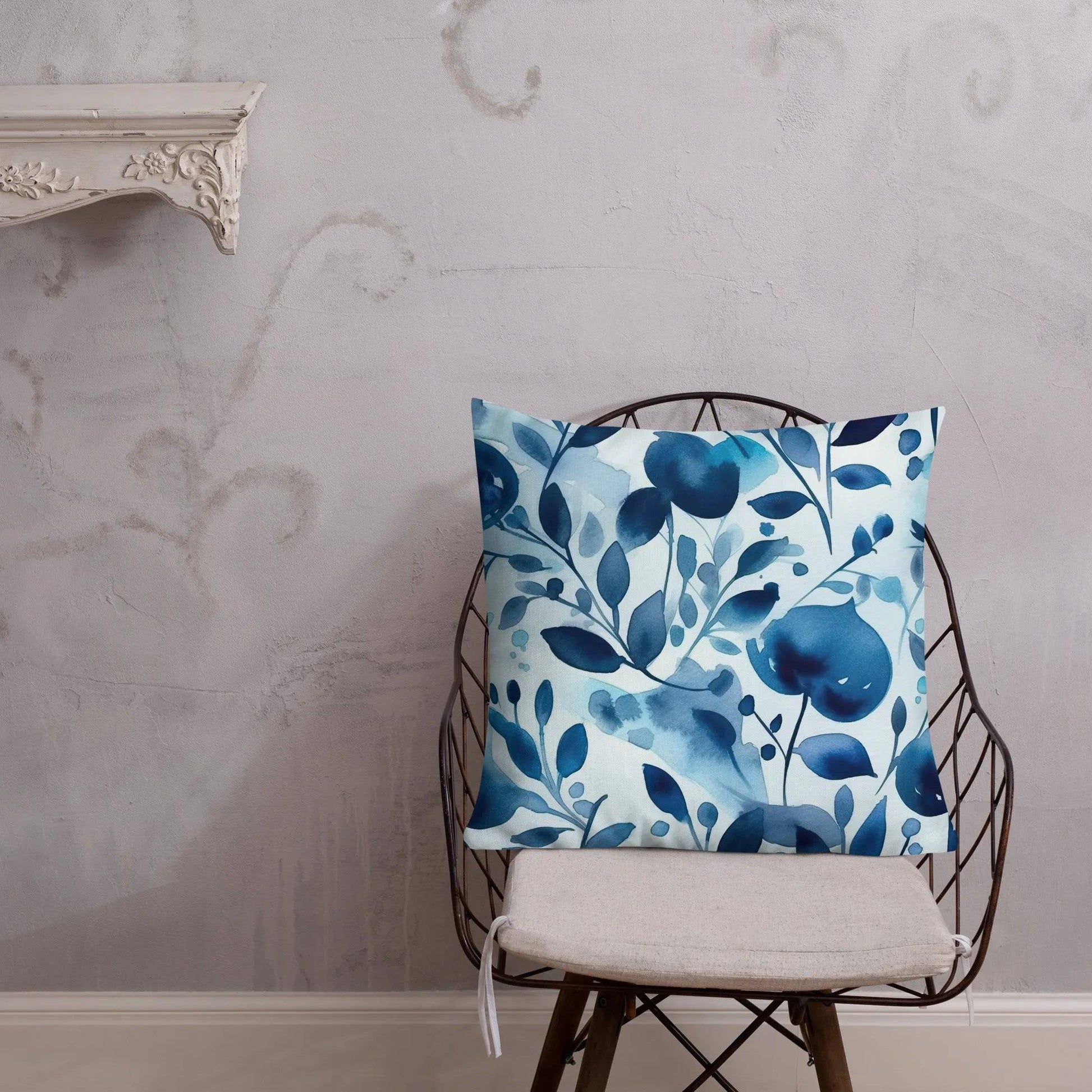 Blue Heart - Premium Decorative Throw Pillow - Fashion Latitude