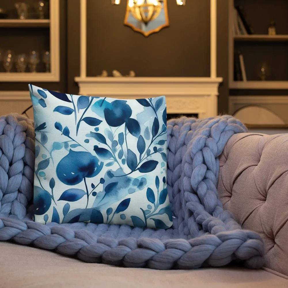 Blue Heart - Premium Decorative Throw Pillow - Fashion Latitude