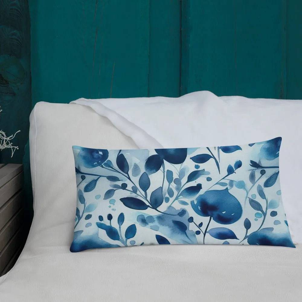 Blue Heart - Premium Decorative Throw Pillow - Fashion Latitude