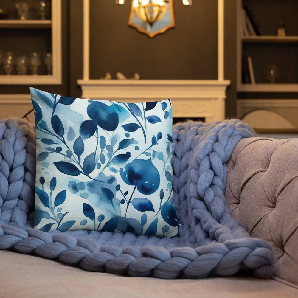 Blue Heart - Premium Decorative Throw Pillow - Fashion Latitude