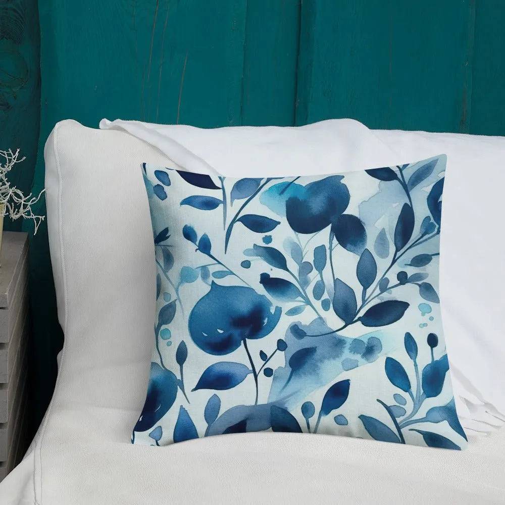 Blue Heart - Premium Decorative Throw Pillow - Fashion Latitude