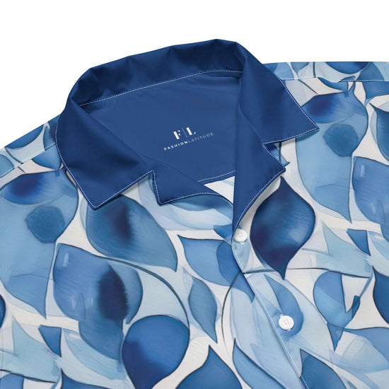 Blue Leaves - Unisex Premium Floral Shirt - Fashion Latitude