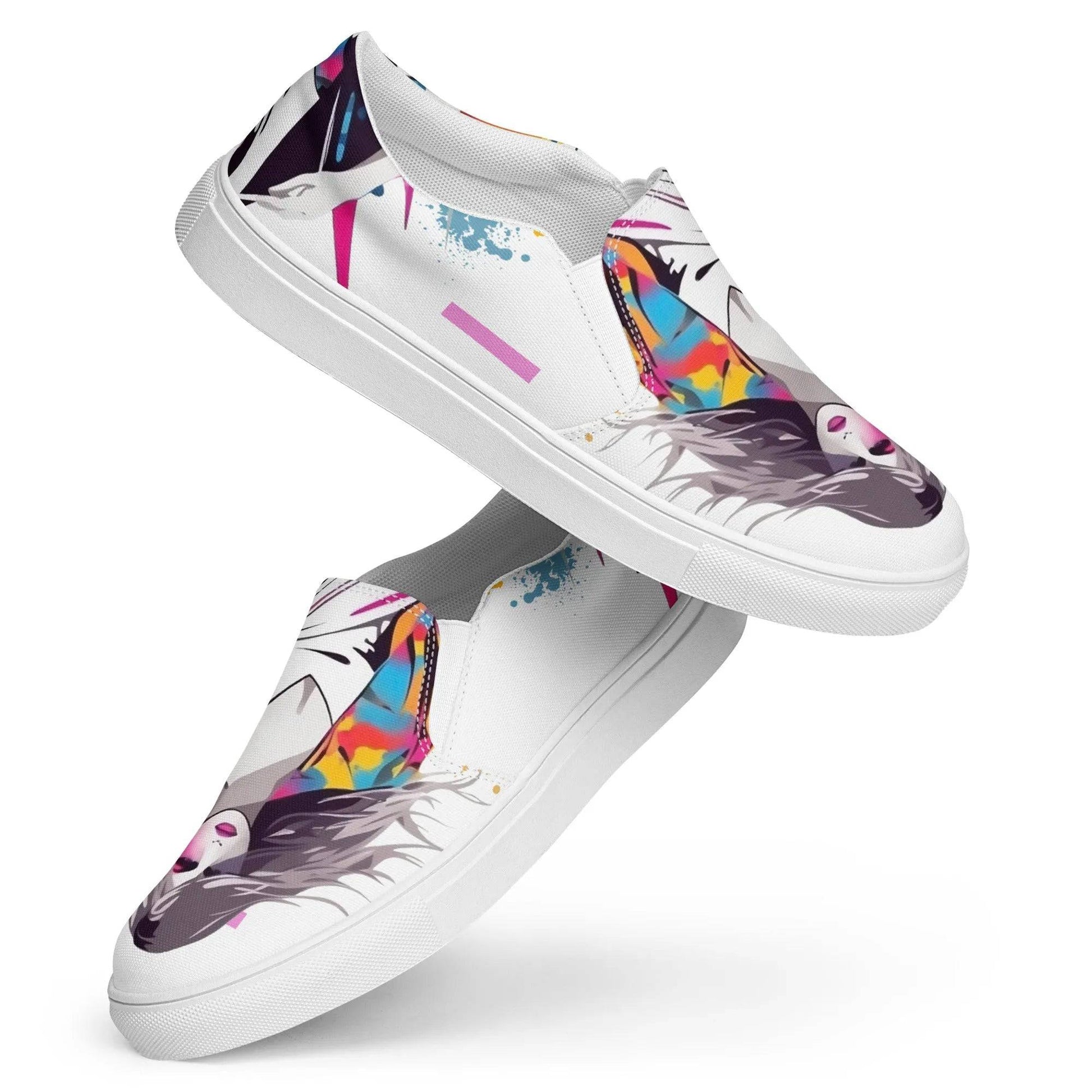 Bold Move - Women’s Painted Slip - on Canvas Shoes - Fashion Latitude