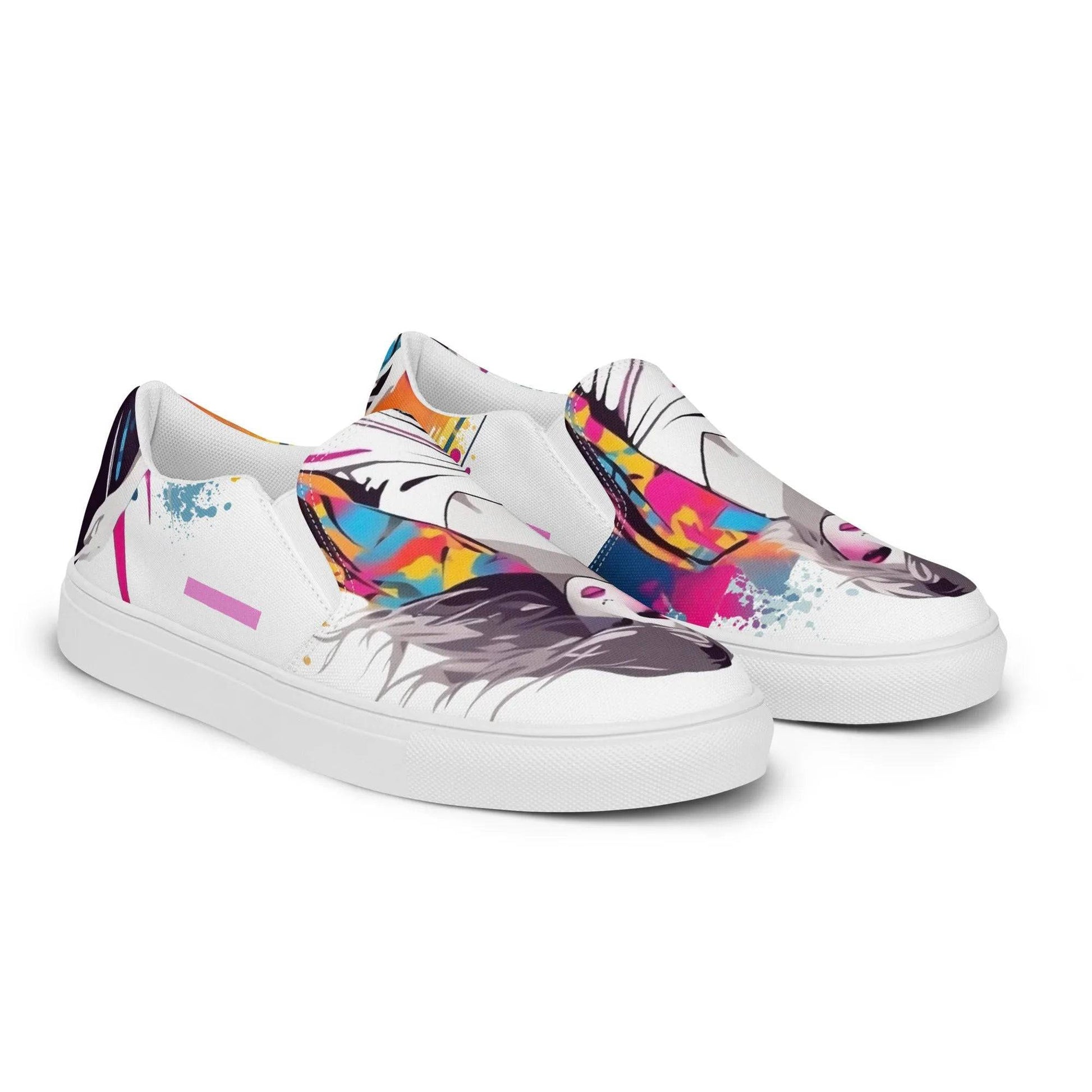 Bold Move - Women’s Painted Slip - on Canvas Shoes - Fashion Latitude