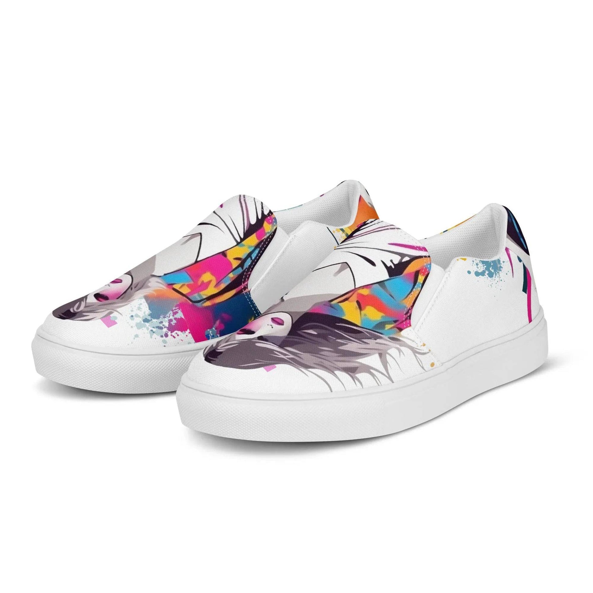 Bold Move - Women’s Painted Slip - on Canvas Shoes - Fashion Latitude