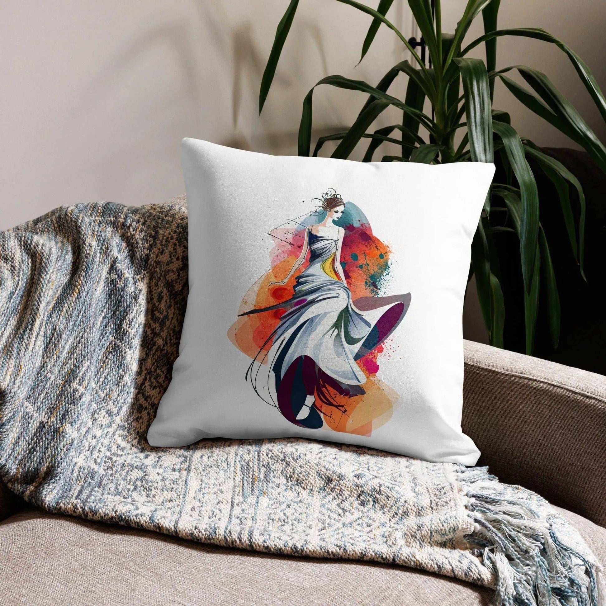 Dancing Melodies - Premium Decorative Throw Pillow - Fashion Latitude