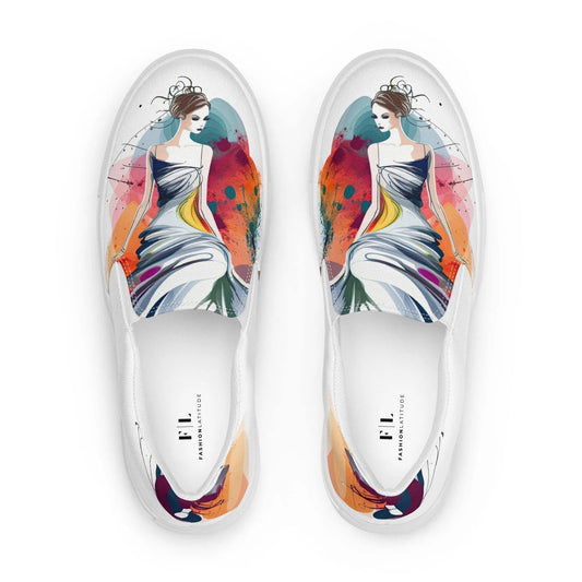 Dancing Melodies - Women’s Painted Slip - on Canvas Shoes - Fashion Latitude