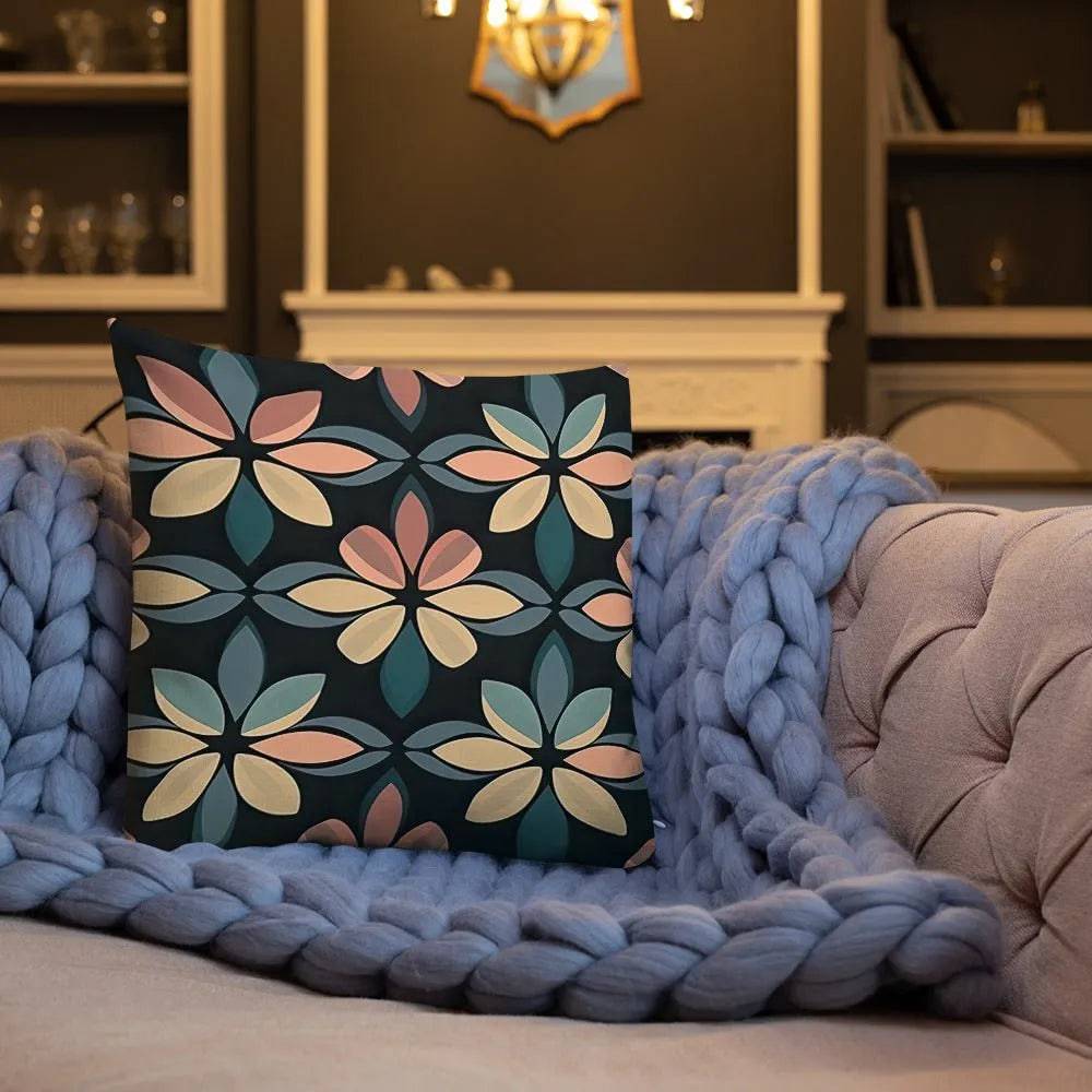 Midnight Bloom - Premium Decorative Throw Pillow - Fashion Latitude