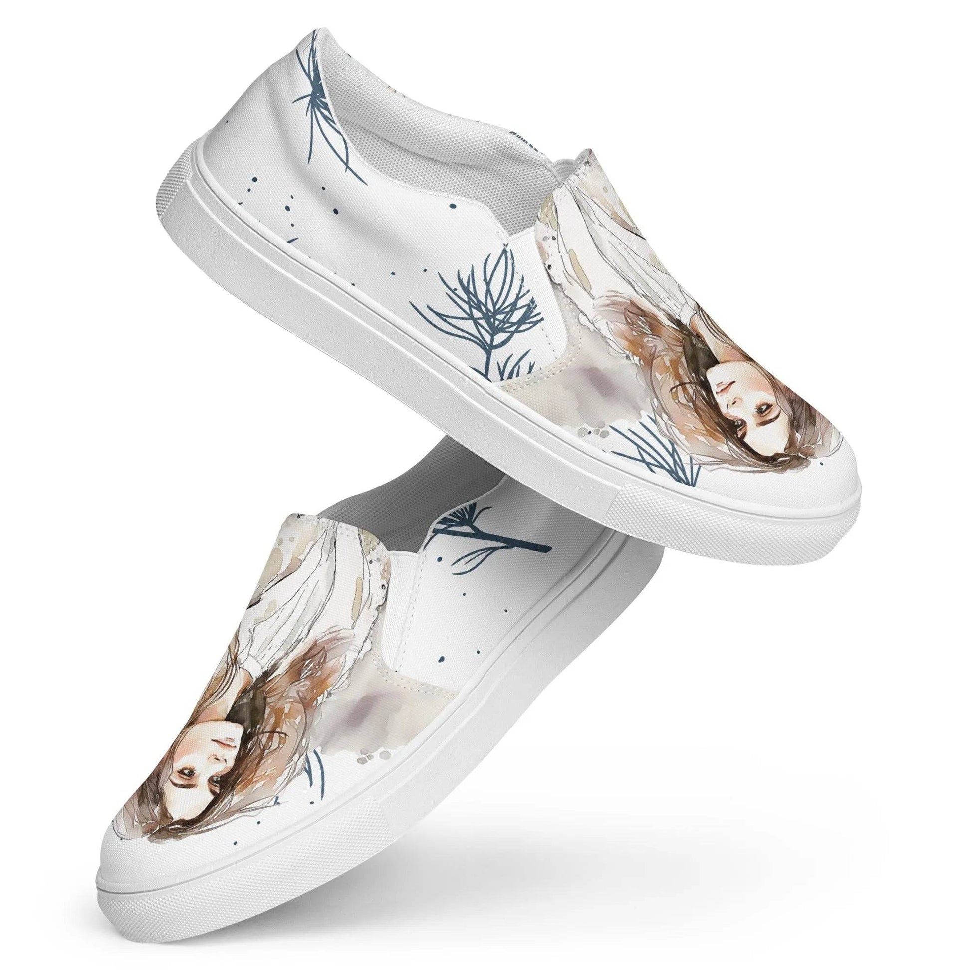 My Dream, My Love - Women’s Painted Slip - on Canvas Shoes - Fashion Latitude