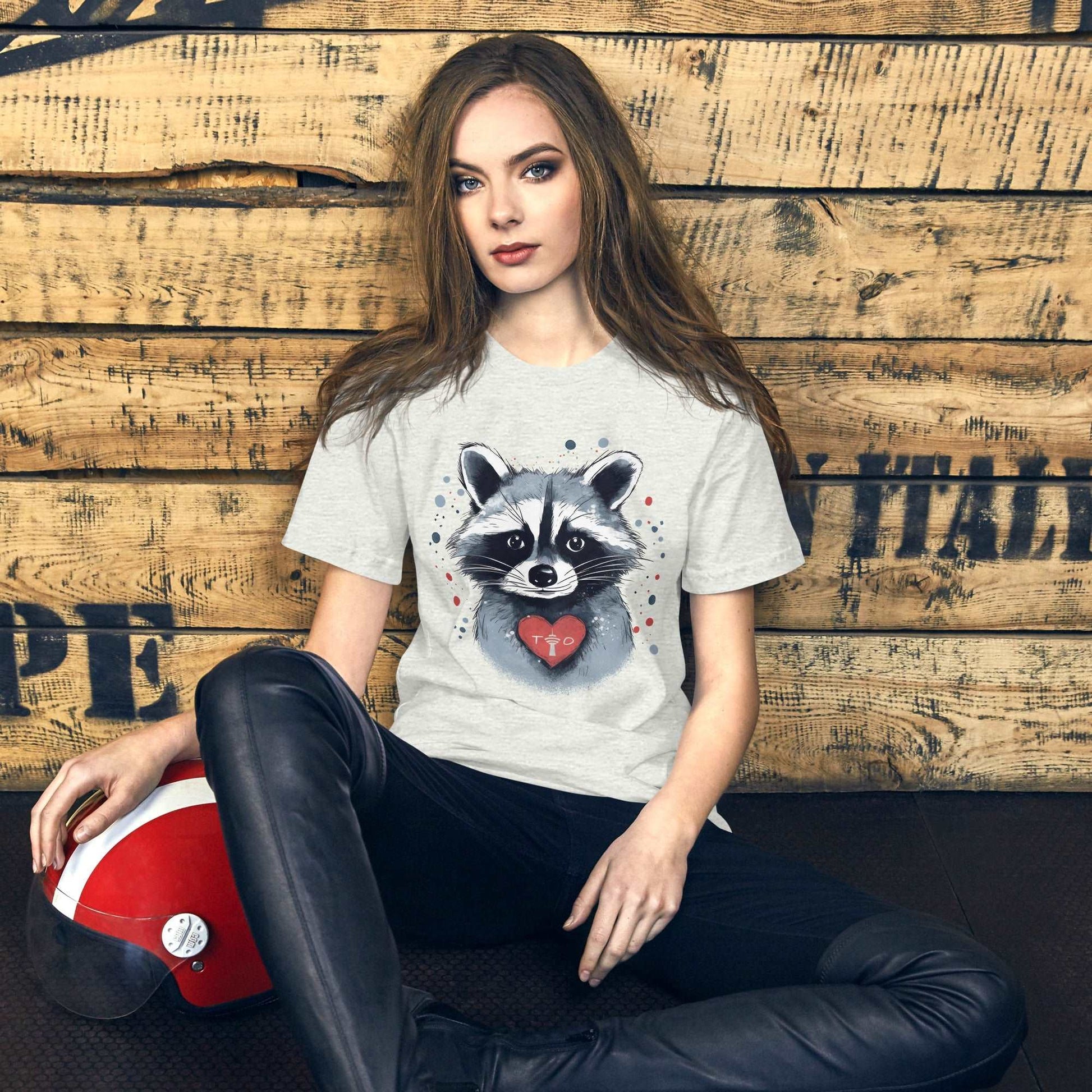 Raccoon Loves Toronto - Unisex Eco Cotton Tee - Fashion Latitude