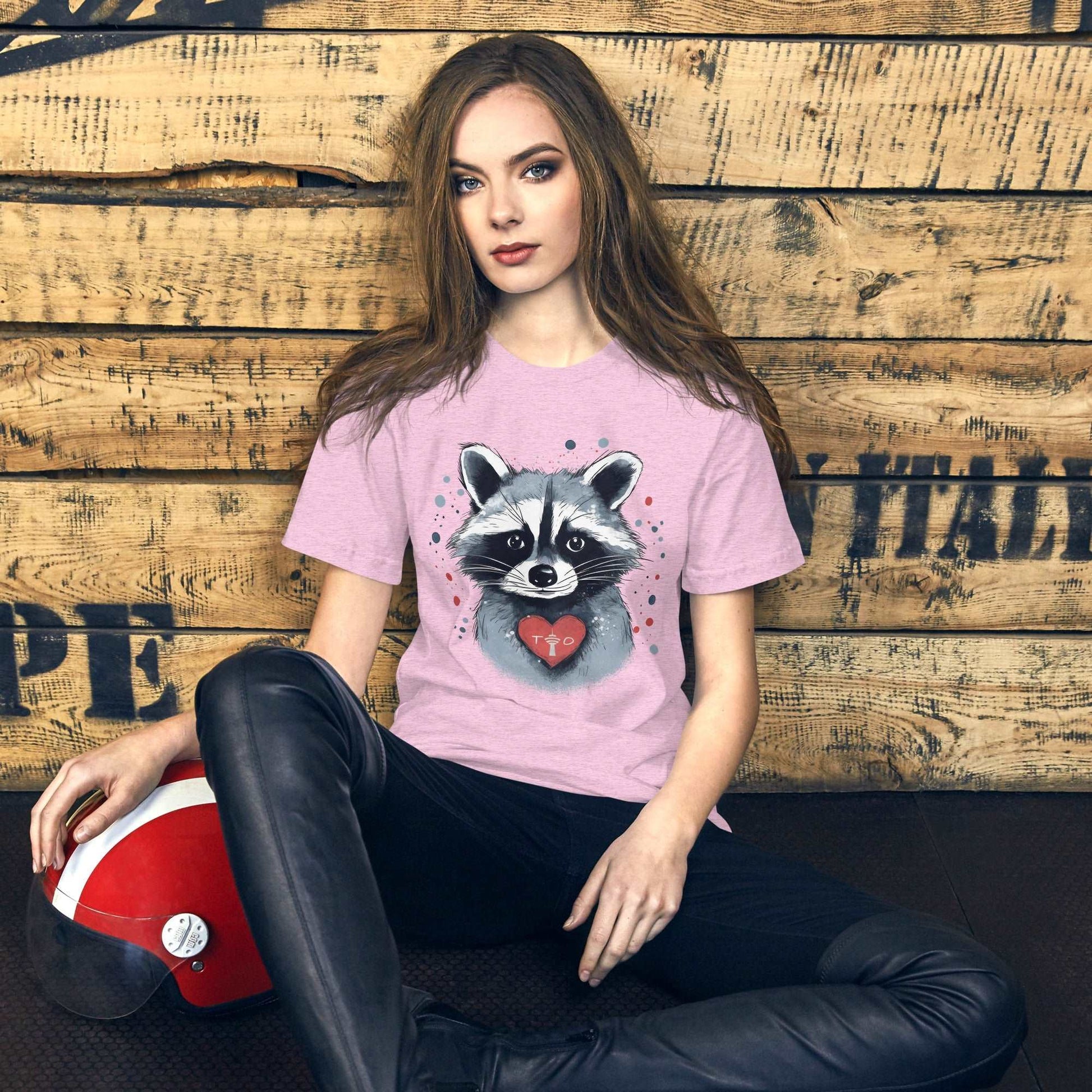 Raccoon Loves Toronto - Unisex Eco Cotton Tee - Fashion Latitude