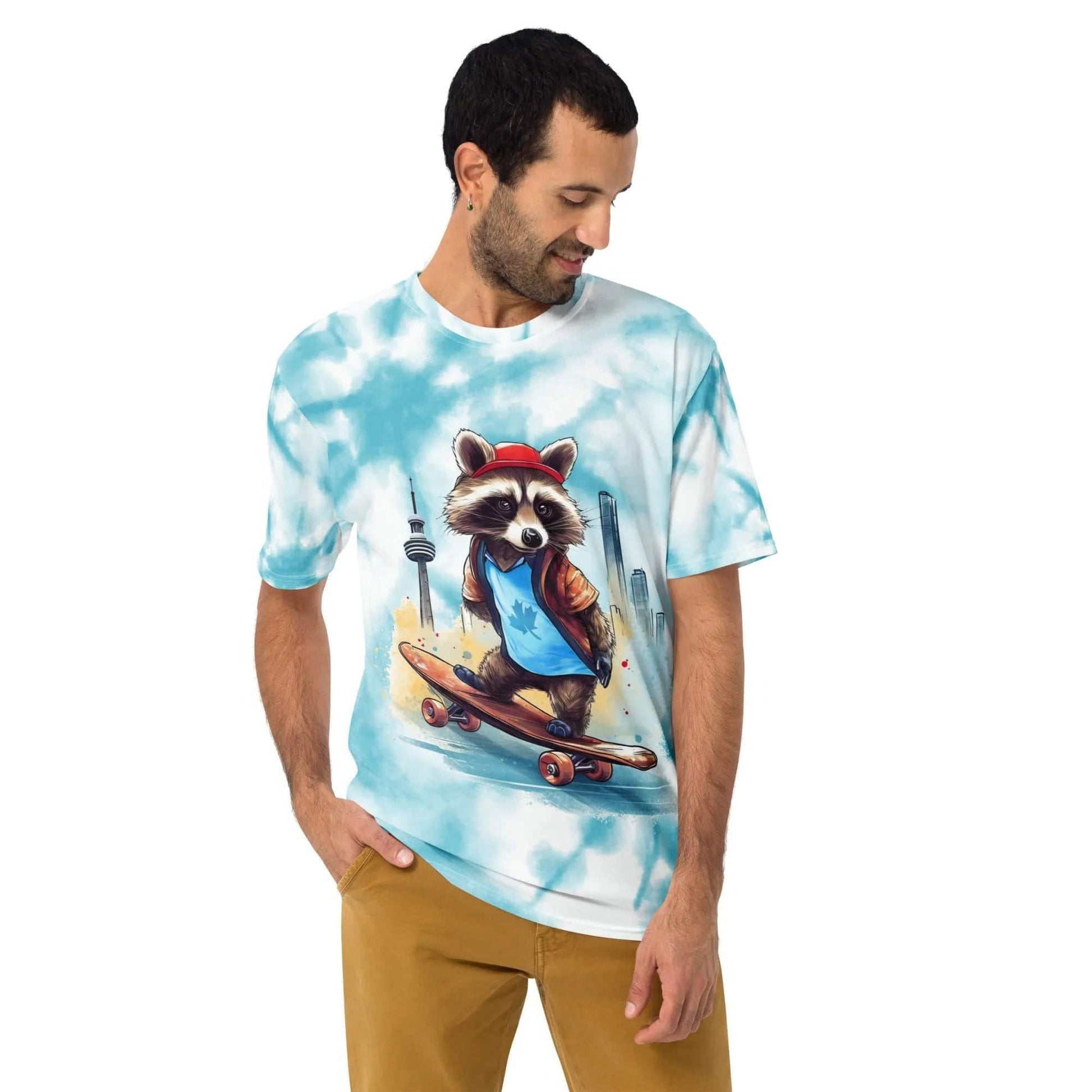 Skateboarding raccoon - Men's Premium Jersey - Fashion Latitude