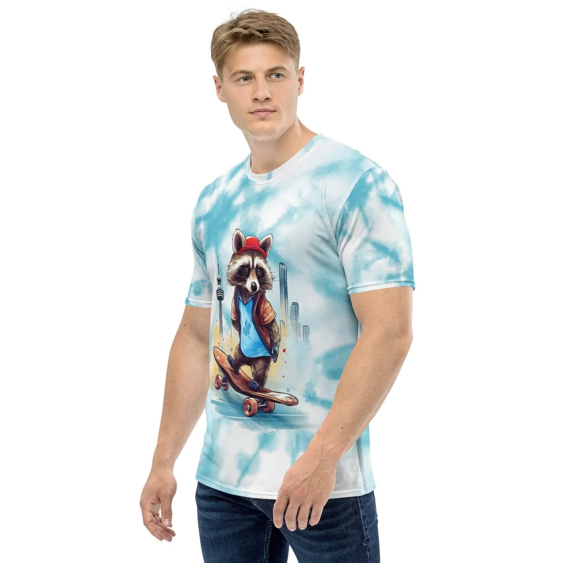 Skateboarding raccoon - Men's Premium Jersey - Fashion Latitude