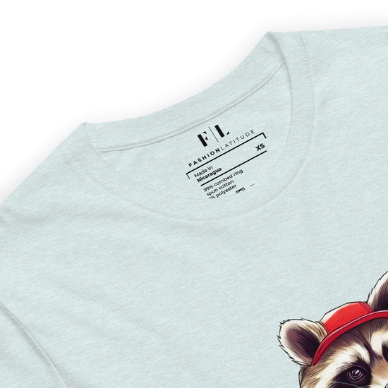 Skateboarding Raccoon - Unisex Eco Cotton Tee - Fashion Latitude