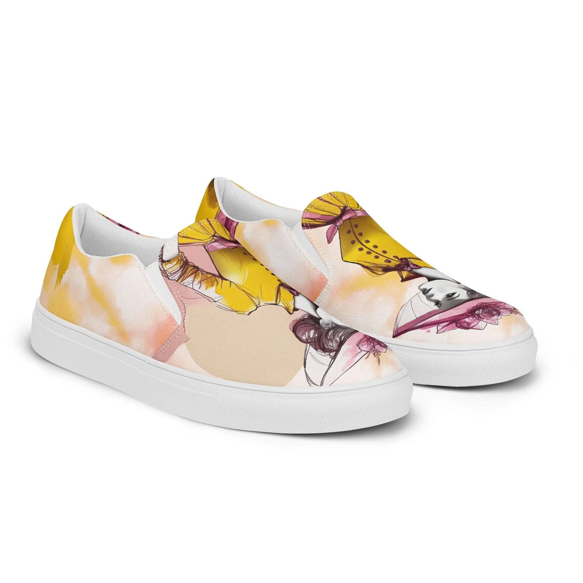 Timeless Elegance - Women’s slip - on canvas shoes - Fashion Latitude