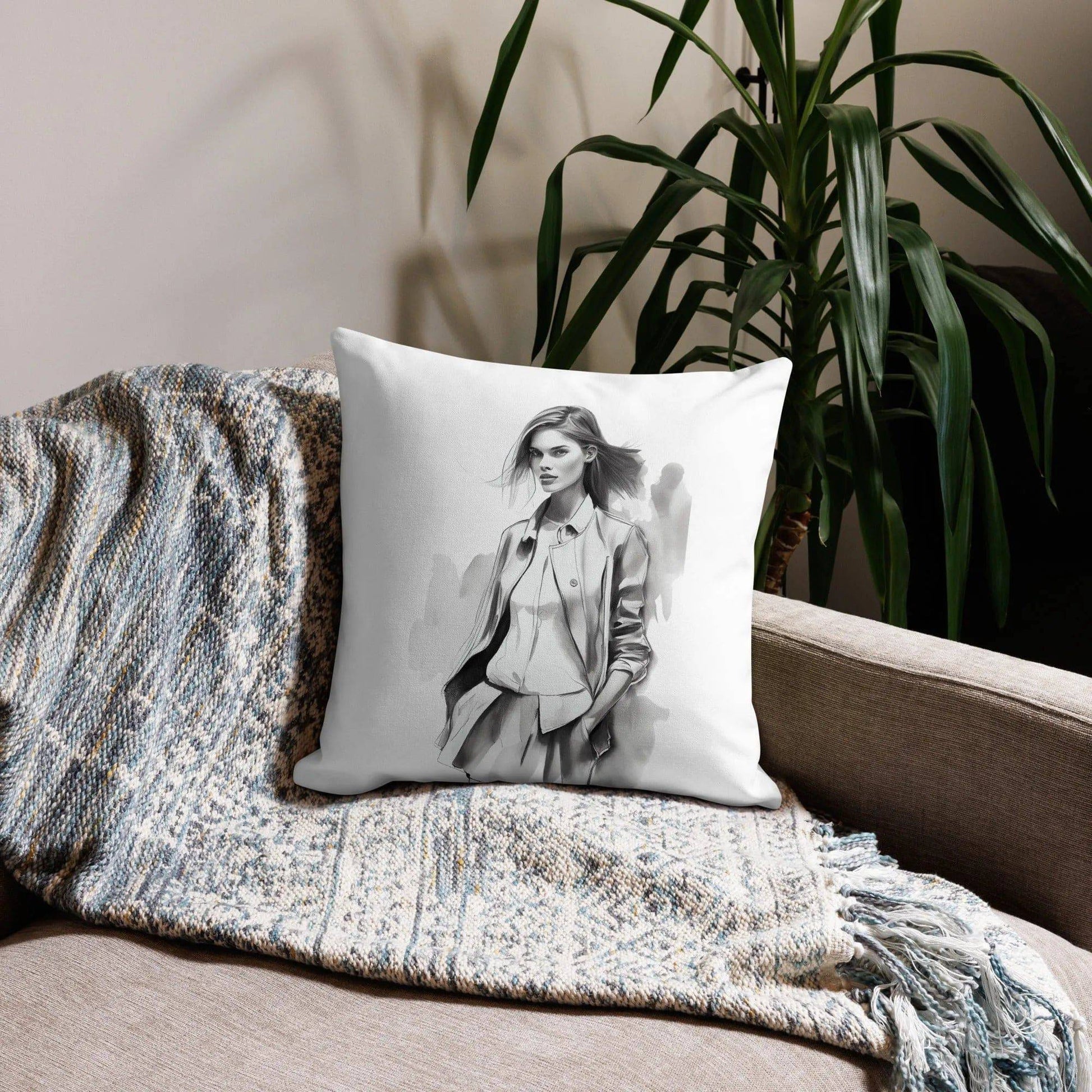 Understated Beauty - Premium Decorative Throw Pillow - Fashion Latitude