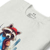 Skateboarding Raccoon - Unisex Eco Cotton Tee