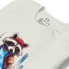 Skateboarding Raccoon - Unisex Eco Cotton Tee