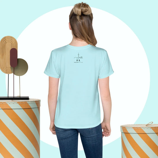 Your Local Tour Guide - Kid's Premium Tee, Won't Fade (Aqua) - Fashion Latitude